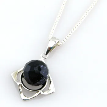 Móda semi-drahé šperky Čierny achát prívesok Onyx classic ženy náhrdelník
