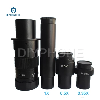 Nastaviteľné Zväčšenie 7X-45X Zoom C-mount Adaptér Objektívu 1,0 X 0,5 X 0.35 X HDMI Priemysel Video Mikroskopom Fotoaparát zväčšovacie sklo