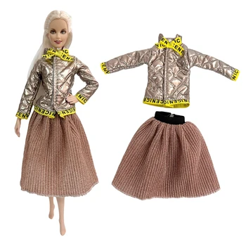 NK 1 Ks Módne Gorden Pu Šaty Čipky Sukne Moderné Oblečenie 1/6 Bábika Bežné Nosenie Oblečenie pre Bábiku Barbie Príslušenstvo Hračky