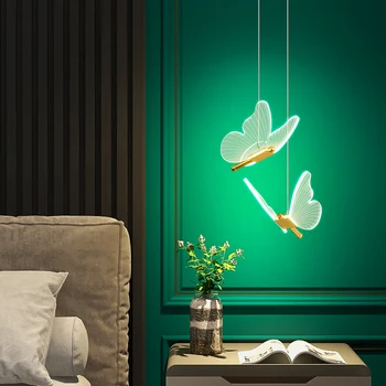 Nordic Motýľ Luxusné Lustre Prívesok Svetlá pre bývanie, detskej Izby, Spálne, Reštaurácia Hotel Vnútorné Osvetlenie Zariadenie