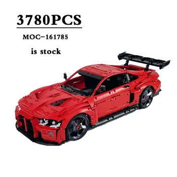Nová MOC-161785 Racing M4 GT3 Klasické Športové Auto 3780pcs 1:8 Rozsahu Racing stavebným Hračky Chlapec Hračky DIY Vianočné Darčeky, Darčeky