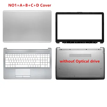 Nové LCD Späť CoverFront opierka Dlaní Rám Spodnej Prípade Pre HP 15-DA 15-DB 250 G7 255 G7 Top Prípade Striebra L20434-001 TPN-C135