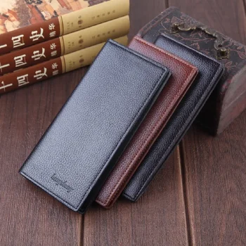 Nové Peňaženky, pánske Dlhé Módne Peňaženky Multi-funkčné Liči Zrno Mäkké Kožené Peňaženky, pánske Módne Značky Portable