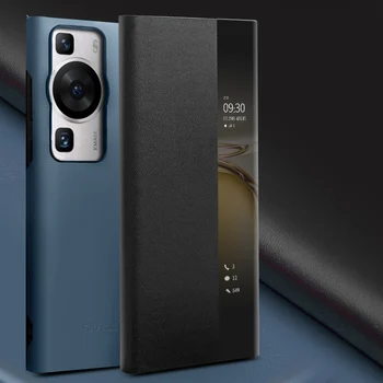 Nové Qialino Originálny Kožený Kryt Telefónu Prípadoch Pre Huawei Ascend P60 Pro Tenké Flip Prípade Smart View Kryt Pre P60 Pro