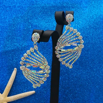 Nový Dizajn Luxusné Crystal Jedinečný Náušnice, Módne Vyhlásenie Earings Pre Ženy Romantické Svadobné Šperky Príslušenstvo
