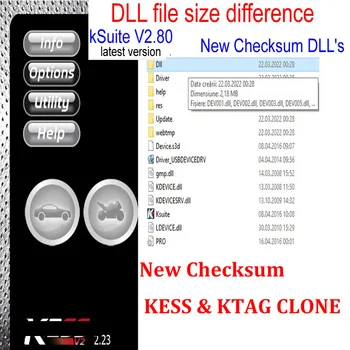 Nový kontrolný súčet 2022 KESS & KTAG CLONE + Ksuite V2.80 Softvér pre Kess V5.017 ECU Programátor ECU chiptuningu Nástroj