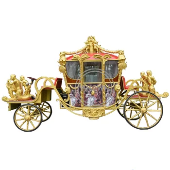 OEM Svadobné Elektrické Kôň Vypracovaný Prepravu Zlatá Farba Kráľovská Socha Koňa Prepravu na Predaj