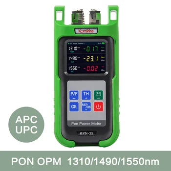 Optical Fiber Power Meter PON Komshine 1310 1490 1550nm Medidor de potencia optico PON Siete Tester S APC alebo UPC Konektor