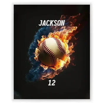 Osobné Krásne Dieťa Oheň Baseball Deka Pre Pohodlie a Jedinečný| Ponuka 100/60×80 cm