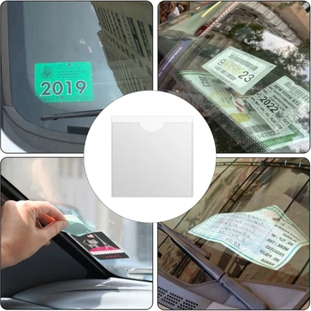 Parkovanie Povolenie Držiteľa Plastové Lístok & Poznámka Držiak pre Auto Karavanov Čelné sklo QW