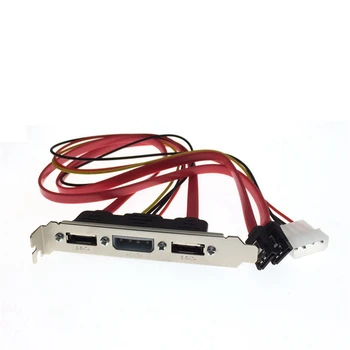 PC DIY SATA, aby ESATA a 4Pin IDE Molex Napájací PCI Držiak Slot Kábel Plnej Výšky na Externý Pevný Disk