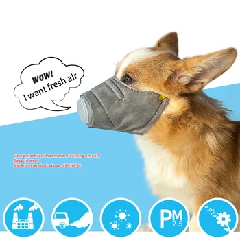 Pes Mäkké Tvár Bavlna Úst Maska Proti Prachu, Plynu Znečistenia Ústie Psov Anti-fog Haze Masky Pet Dýchacích PM2.5 Filtra