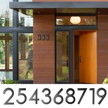Plávajúce Číslo Domu 3D Číslo Plávajúce Čierna Adresu, Číslo 3D Nálepky Pre vnútorné Dvere Moderný Dom Číslo Dverí Wall Street