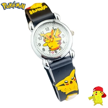 Pokémon Pikachu Deti Silikónové Quartz Hodinky Chlapci Dievčatá Komiksu, Anime Elektronické Hodinky Cosplay Kawaii náramkové hodinky Dary