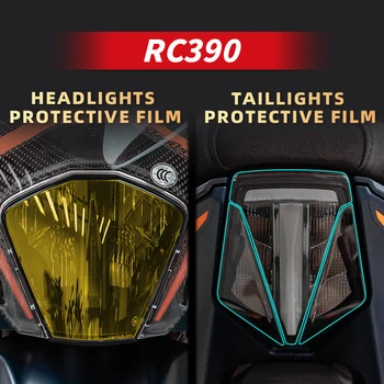 Použitie Pre KTM RC390 súboru Svetlometov A koncových svetiel Priehľadný ochranný Film, Motocyklové Príslušenstvo Poškriabaniu Dôkaz Nálepky