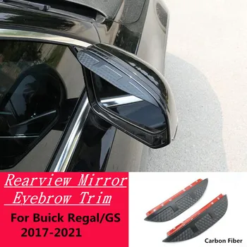 Pre Buick Regal/GS 2017-2021 Auto Uhlíkových Vlákien Zadnej Strane Zrkadla Cover Stick Výbava Rám Lampa Štít Obočie Dážď Slnko Auto