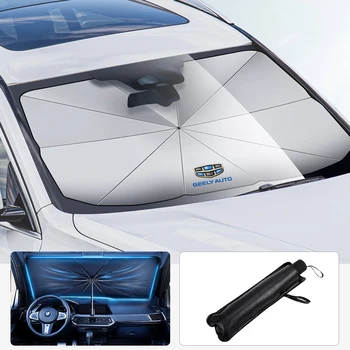 Pre Geely Atlas Boyue X6 EX7 Emgrand SUV X7 GT Borui Coolray Auto tepelná izolácia Skladacia Slnečníkov, čelné Sklo UV slnečník