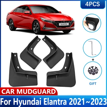 Pre Hyundai Elantra CN7 2021 2022 2023 Auto MudFlaps Blato Klapky Blatník Stráže Splash Predné Zadné Blatníky Kolies Auto Príslušenstvo