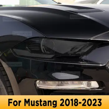 Pre Mustang 2018-2023 Auto Exteriéru Svetlometu Anti-scratch Predné Lampy Odtieň TPU Ochranný Film Kryt Opravy Príslušenstvo Nálepky