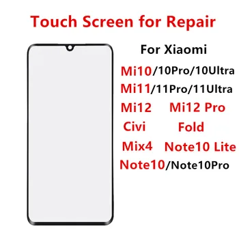 Predné Sklo Pre Xiao Mi 12 Pro 11 10 Ultra Poznámka 10 Lite Mix 4 Násobne Civi Dotykový Displej LCD Displeji Sa Panel Krytie Opravy Dielov