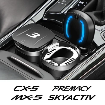 Prenosné Auto Cigaretu Popolník Pohár S LED Svetlo Na Mazda CX-5 CX-8 CX-9 CX-30 Axela BT-50 Biante Demio MPS MX-5 Skyactiv 2016