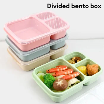 Prenosné Bento Box Obed Taška Školského Úradu, Mikrovlnná Lunch Box Na Uskladnenie Potravín Box Nádoba Z Pšeničnej Slamy Riadu Pre Deti Dospelých