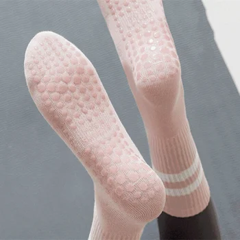 priedušná Jogy Ponožky Spodnej Bavlna Mid-tube Profesionálne Non-slip Silicone Poschodí Ponožky Fitness Ponožky Tanec Pilates Športové Ponožky