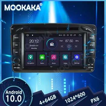 PX6 Android 10 4+64 G Displej Auto Multimediálny Prehrávač pre Mercedes BENZ W209 GPS Navigácia, Auto Rádio Stereo Hlava Jednotky DSP Carplay