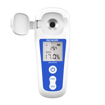 REVASRI Nabíjateľná Digitálne Brix Refraktometer Meter pre Kvapalné Obsah Cukru s LCD 0-55% s Teplotná Kompenzácia