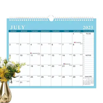 Rodina Stolový Kalendár 2023-24 Estetické Minimalistický Mesačné Ploche Plánovač 14.7*11.4 v Hrubý Papier Ročný Kalendár S Viacerými