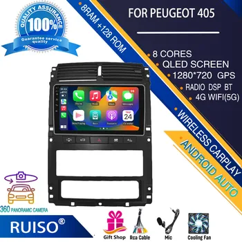 RUISO Android dotykový displej auto dvd prehrávač Na Peugeot 405 auto rádio stereo navigáciu monitor 4G Wifi GPS