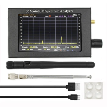 Ručné Frekvencia Drobné Tester 4.3 Palcový LCD Displej Spektrum Analyzer 35M-4400Mhz