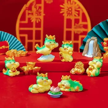 Ručný Mikro Krajiny Trochu Živice Remesiel Dragon Príslušenstvo Nový Rok Čínskeho Zverokruhu Dragon Rok Záhrade