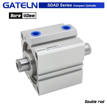 SDAD série Double rod Kompaktný vŕtanie Valca 40 mm, zdvih 5~100 mm SDAD40X15 SDAD40X20-B SDAD40X50-S SDAD40X70-S-B