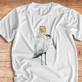 Seagull Kráľ Mora T-shirt Milovník Zvierat Tričko Unisex