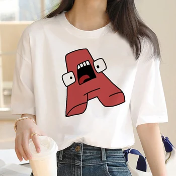 Sfarbenie Abecedy Tradície t-shirts ženy Y2K anime, Japonskej tričko dievča 2000s grafickej anime šaty