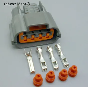 shhworldsea 4pins 2.2 mm automobilový nepremokavé konektor stredná drážka (2.2) žena 6098-0144 auto kyslíkový senzor zapojte konektor