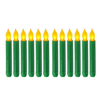 Simulácia Flameless LED sviečkach Dlhú Tyč Trhať Sviečka Narodeniny Farebné Shell Žltá Flash Dekorácie Svetla