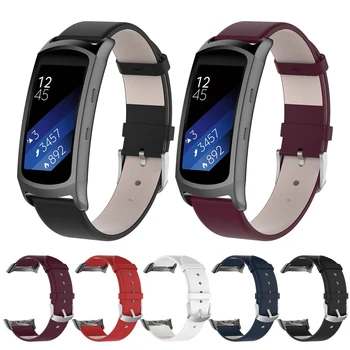 Sledujte Popruh Pre Samsung Výstroj Fit2 Pro SM-R360 R365 Pro Kožené Zápästie Band Náramok Smartwatch Nepremokavé Watchband Príslušenstvo