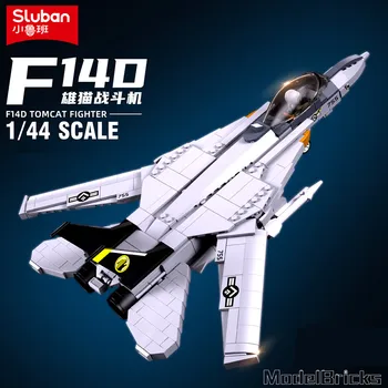 Sluban Air Force Stavebné Bloky Model F14D Fighter Tehly Compatbile S Popredných Značiek, Stavebnice 404PCS Nálepky