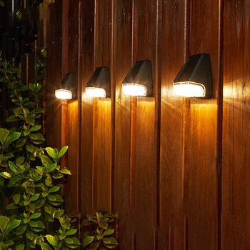 Solárne Krok Svetlá Vonkajšie LED Vodotesný Plot Lampa Dekorácie pre Terasa Cesty, Schody, Záhradné Dvore Balkón Krajiny Nástenné Svietidlá