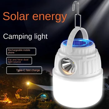 Solárne Outdoor Camping Ľahký Stan je Ľahké Prenosné Svetlo LED Žiarovky Ultra-Svetlý Ultra-Dlhá Životnosť Nabíjateľná Núdzové Osvetlenie