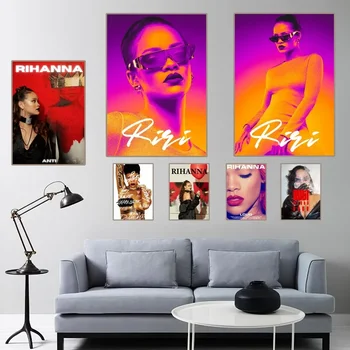 Spevák R-Rihanna Hot Plagát Domov Izba Dekor Estetické Umenie, Nástenné Maľby Nálepky