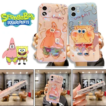 SpongeBob Anime Telefón Prípade Estetika Silikónový Kryt pre IPhone 14 13 Pro Max 12 11 Plus SE XS XR X 8 7 Plus Ochranné Vintage