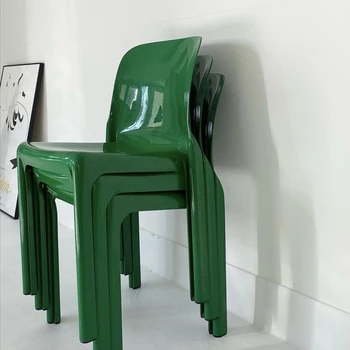 Stredoveké ABS jedálenské stoličky cartoon stohovateľné kaviareň stoličky jednoduché plastové stoličky