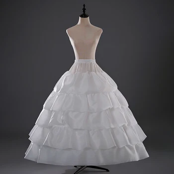 Svadobné svadobné šaty, sukne podporu super-top nastaviteľné fishbone oceľový prsteň úhľadne sukne opuchnuté sukne dlhé šaty spodnička