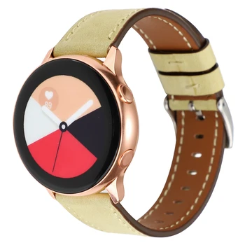 Svieži štýl pravej kože Smartwatch band 20 mm 22 mm Mužov a žien Samsung Galaxy hodinky remienok Huawei pásu