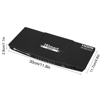 TESmart Rozbočovač HDMI 1x8 1.v 8 z Ultra HD HDR10 HDCP2.2 Výber Video Mixer Switcher Smart EDID Scaler 4k60HZ HDMI Splitter
