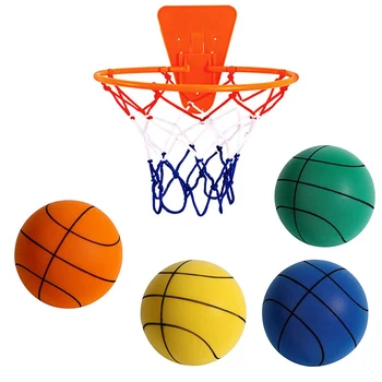 Tichý Školenia Basketbal Vysoká Hustota Peny Vnútorné Športové Lopty Mäkké Skákacie Lopty Deti, Dospelých, Športový Tréning Zadarmo Získať Sieťoviny