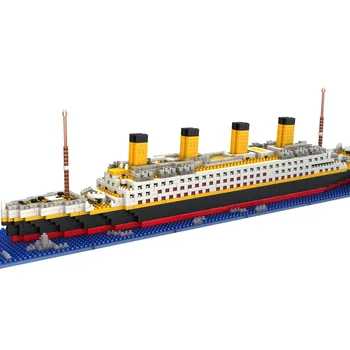 Titanic Micro Mini Stavebné Bloky Nastaviť, 1860Pcs Titanic Hračka Loď Model Tehly, 3D Puzzle DIY Sady Vzdelávacie Hračky